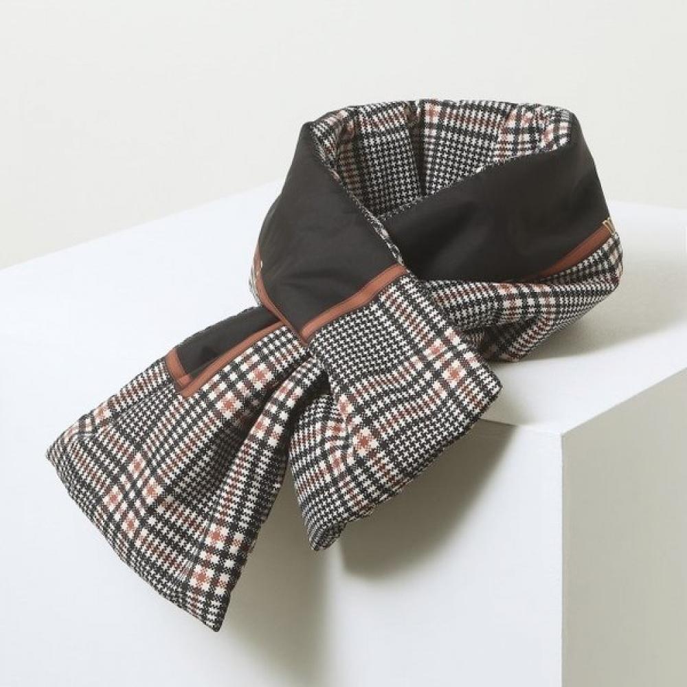 Daks Black Down Muffler Print Dbmu2f958 Single option