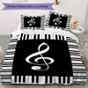 1PC Piano keys music Theme Bedding Quilt Set Quilt Cover Pillowcase Home Decoration Birthday Gift (1 * duvet cover + 2 * pillowcase, without core)A10