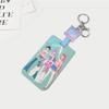 Push-pull Sliding Cover Type Card Cover Acrylic Decorative Keychain Automatic Telescopic Rope DIY