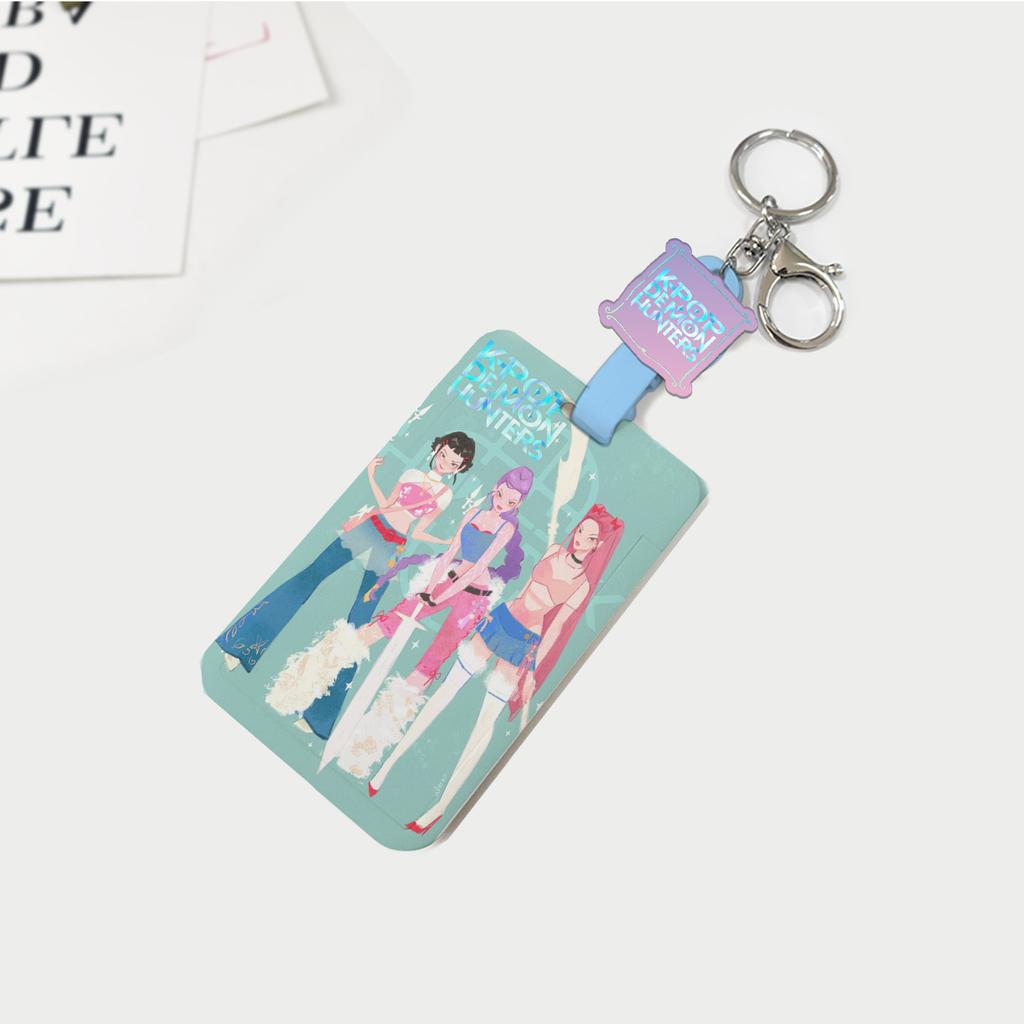 Push-pull Sliding Cover Type Card Cover Acrylic Decorative Keychain Automatic Telescopic Rope DIY