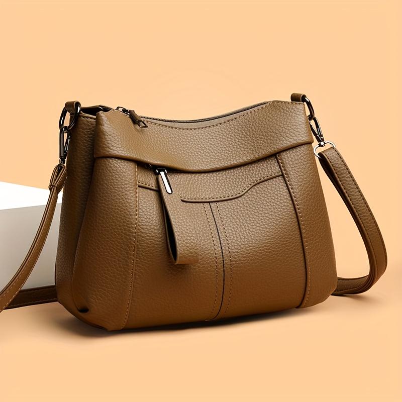 Chic Women's Leather Crossbody Bag Stylish Shoulder Purse Women'S Large Capacity Crossbody Bag