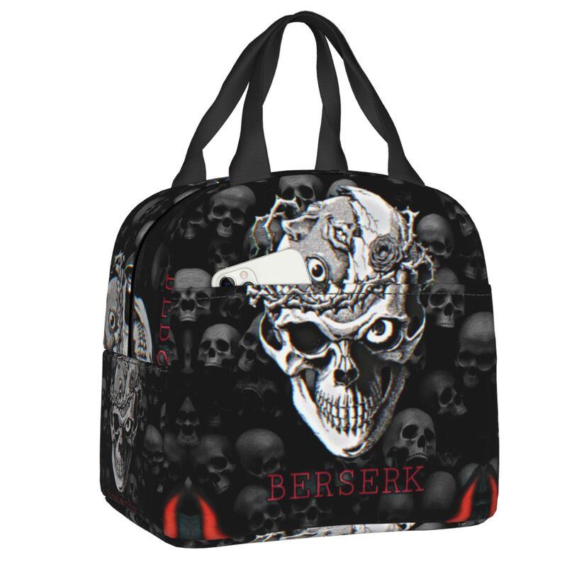 Custom Classic Anime B-Bereserks Hot Logo Insulated Lunch Bags for School Office Waterproof Thermal Cooler Bento Box Women Kids