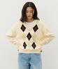 CITYBREEZE Argyle V-Neck Knit_Beige