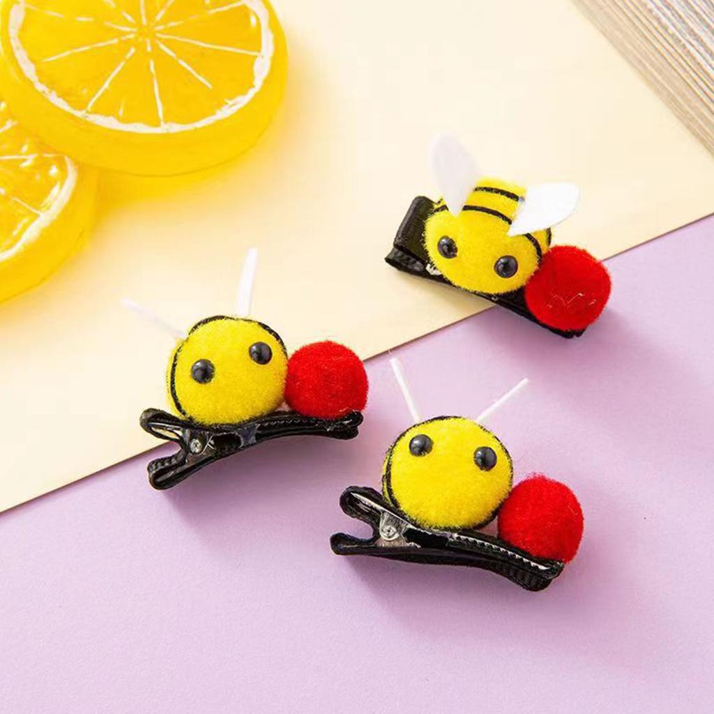 Girls Hair Clip Bees Women Kid Hairgrips Adorkable Headdress Barrettes Bees Shape Sweet 2000s Girls Hairpins