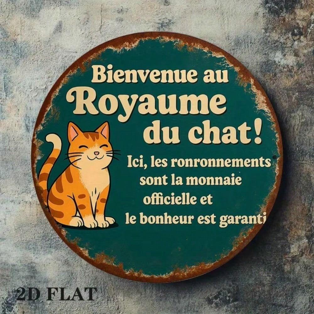 Vintage Cat Metal Wall Art Sign Decor for Cafe Shop