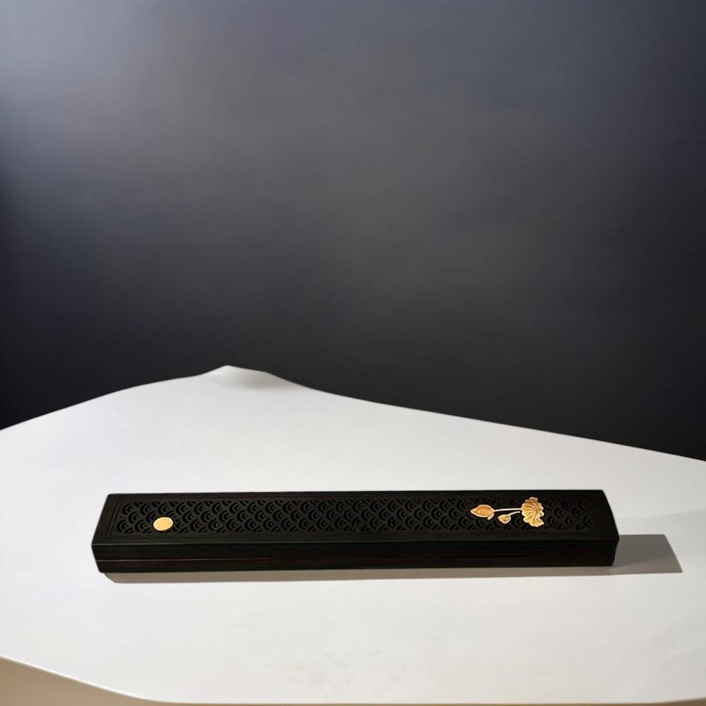 [Räuchergefäß] Handgefertigtes Kreatives Holz Aromatherapie Räucherstäbchenhalter Hohlräuchergefäß Holz Weihrauchbrenner Box