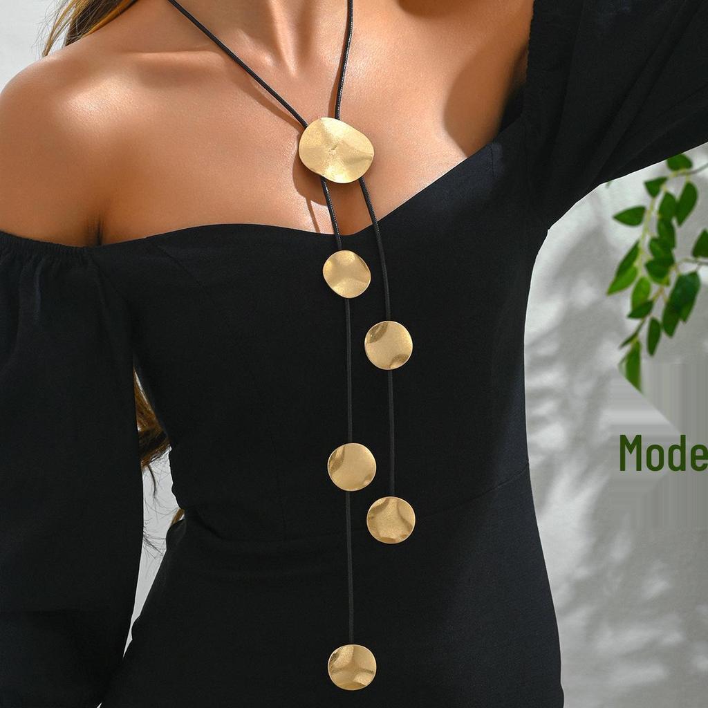 Overdreven Europese & Amerikaanse Charme Y-vormig Damesketting met Rond Hanger