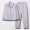 Pigiama in Cotone da Donna Primavera e Autunno Manica Lunga Indumento Esterno Servizio Casalingo Coreano Completo Camicia e Pantaloni a Manica Lunga