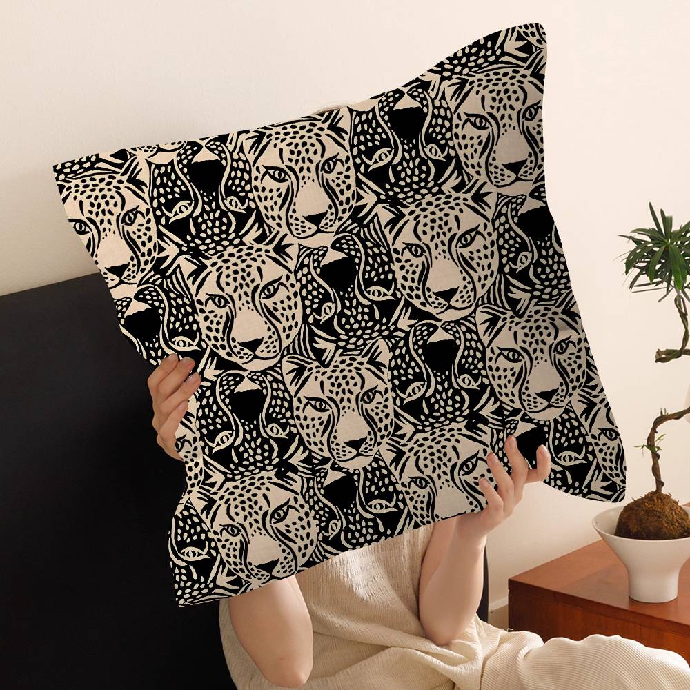 Animal Style Tiger Cushion Case Autumn Jungle Pillow Anime Pillow Sofa Bed Head Pillow Cover Cushion Cover 45x45 cm Fashion
