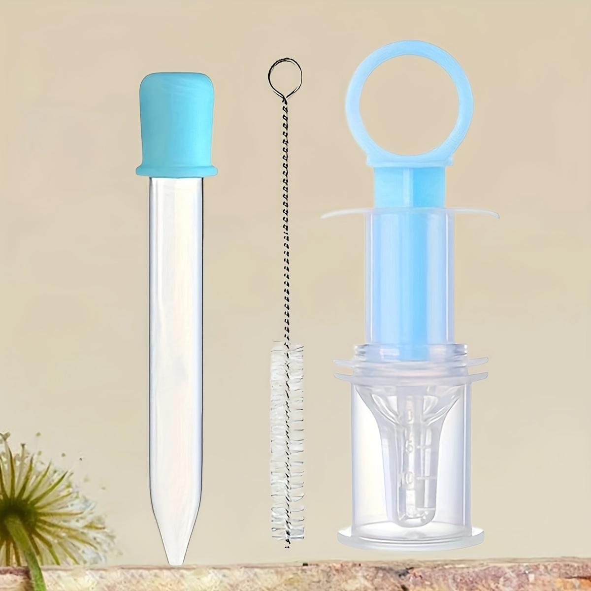 

1 набор дозаторов лекарств для домашних животных, 2 соски с 2 выходами, защита от удушья, устройство для кормления молодых животных, 3PCS синий