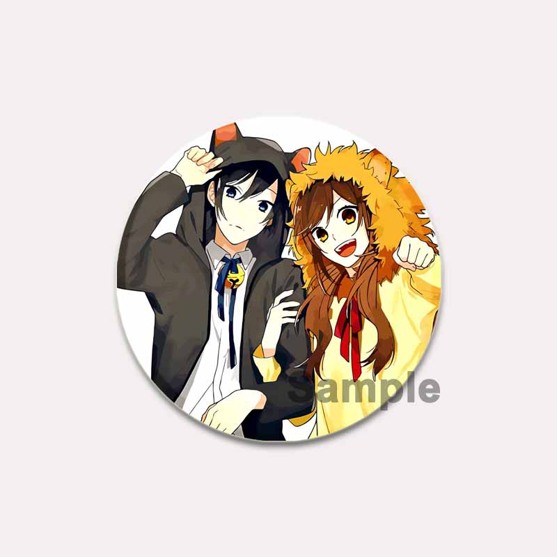 

32/44/58 мм Love Anime Horimiya Значки на рюкзаке Аксессуары Miyamura Izumi Hori Kyouko Мультфильм Броши для одежды Сумка Декор Подарки Булавки 58mm