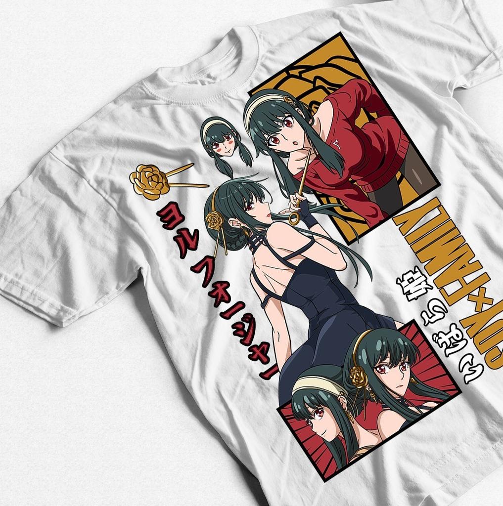 Men's Cotton T-Shirt, Quick Dry Breathable, Summer Casual Wear New Spy X Family T-Shirt, Loid Anya Bon Forger Unisex Manga Anime Gift Sh