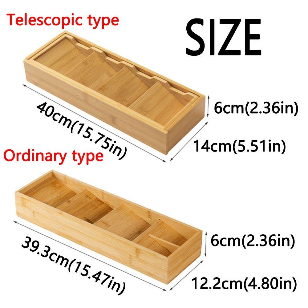 Space Saving Utensil Storage Box 6 Compartments Cutlery Drawer Organizer  Kitchen Utensil
