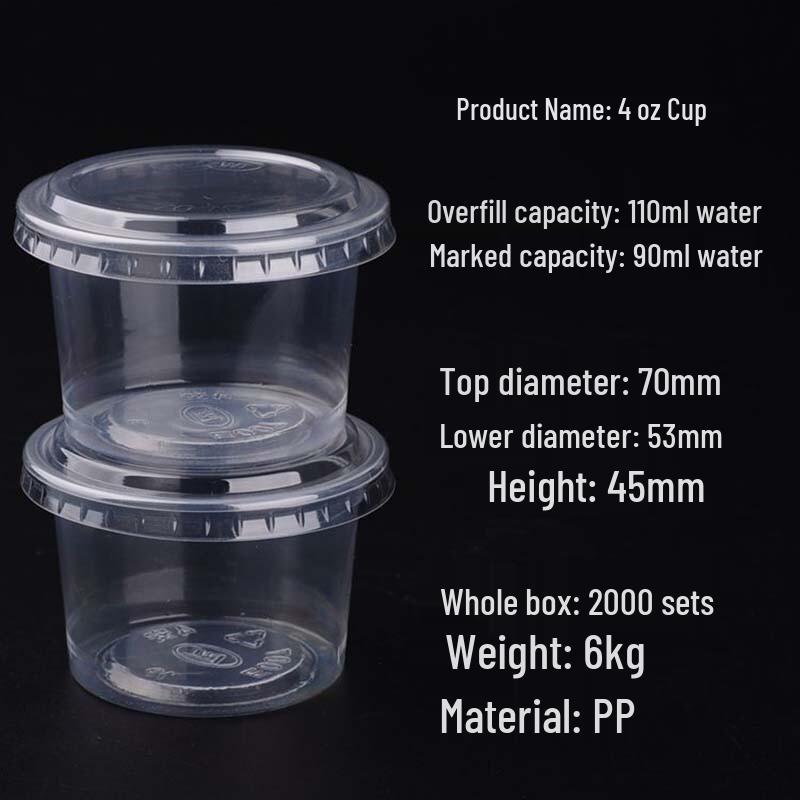 Disposable 4 oz Pudding Cups with Lids