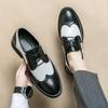 Men's Formal Leather Brogue Tassel Loafers: Casual Slip-On Wedding Shoes