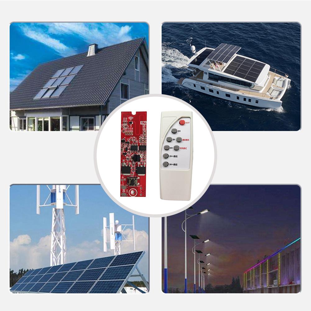 5Set 3.2V 3.7V Solar Lamp Control Board Remote Control Integrated Street Lamp Human Induction Light for Home Wall Lamp Lights