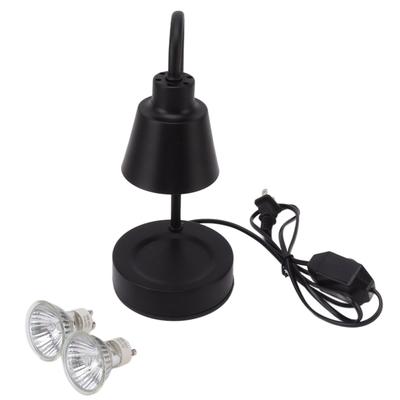 Duftkerzenlampe Schwarz Warmes Licht GU10 Eisen Kerzenwärmerlampe für Schlafzimmer Gästezimmer Arbeitszimmer
