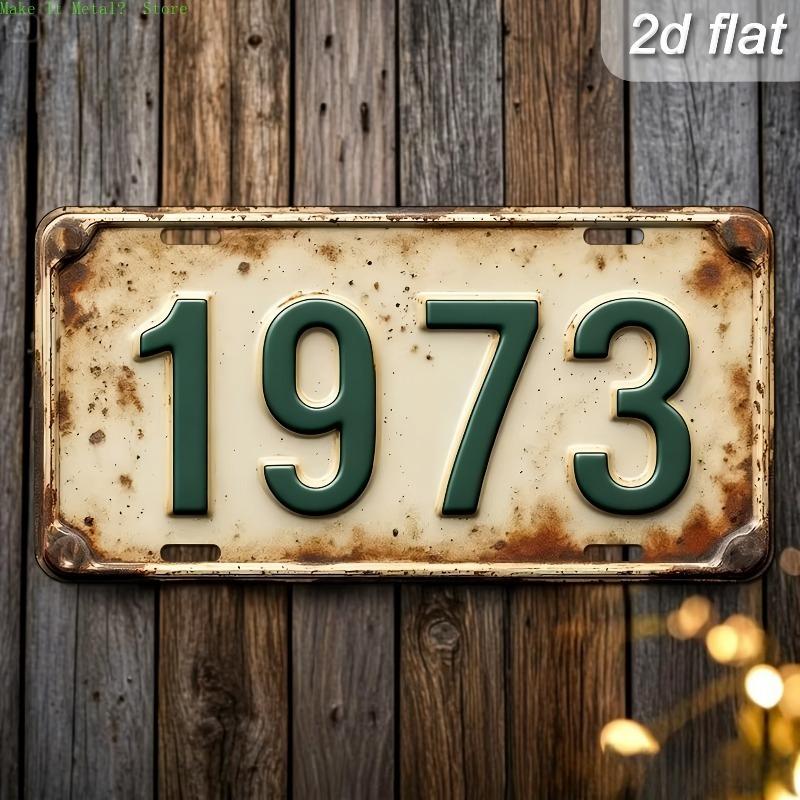 Vintage  License Plate Decor Rusted Finish Retro Charm Perfect for Adding Nostalgic Flair To Bars Garages or Man Caves