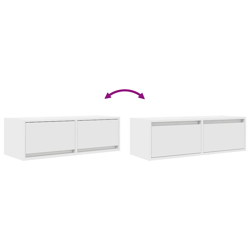 TV Cabinets 2 pcs White 80 x 31 x 25.5 cm Engineered Wood