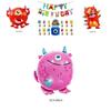 Colorful Cartoon Monster Et Alien Maggie Balloon Party Decor Banner Cake Topper For Birthday Supplies