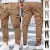 Herren einfarbige Carhartt Latzhose Kordelzug elastische Leggings Freizeithose Fitnesshose