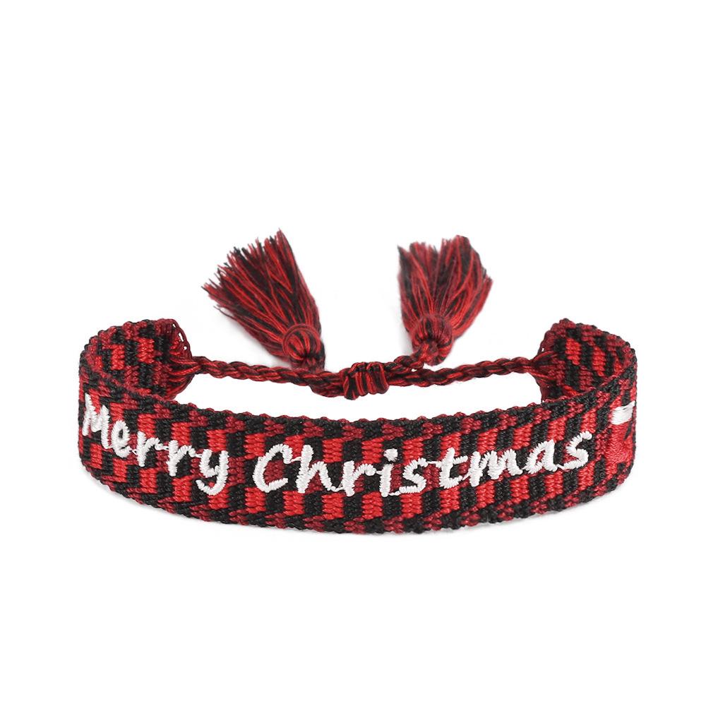 Christmas Tree Tassel Bracelet - Handwoven Creative Logo Design