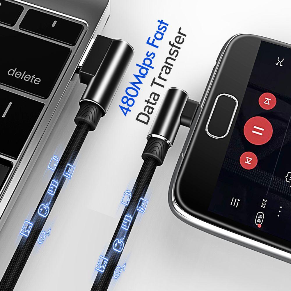 Game Charging Cable Braided Wire Micro USB Cable Data Cord USB Type C Cable Fast Charging Cable