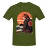 Ukiyo E Samurai Cat Soft And Glutinous Tshirt Commuting Vibe Versatile Inner Layer Shirt