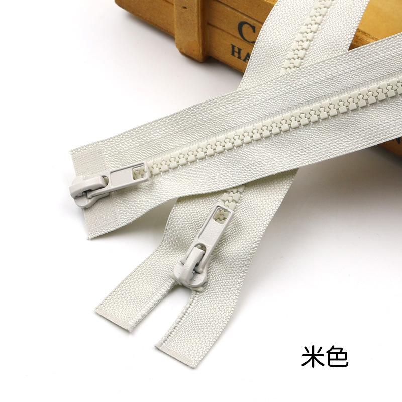 Color No. 5 Resin Double Head Open Tail Zipper Clothing Accessories Down Jacket Clothes Jacket Zipper Diy Accessories