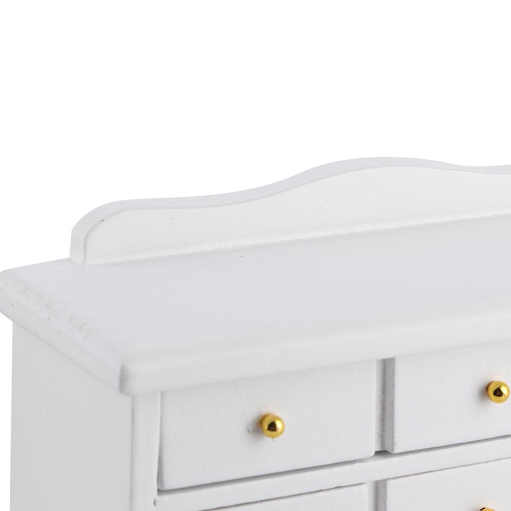1Celsius12 Cabinet Wooden Model Furniture Bedroom Drawers Cabinet Toy for