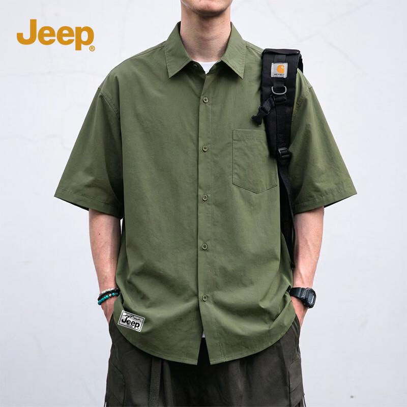 

JEEP Men s Loose Fit Sand-Washed Polo Shirt L