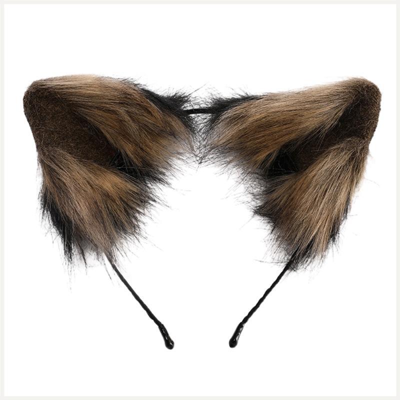 Fell-Tierohren-Stirnband für Katze Fell-Cosplay-Tier Lilota Kopfbedeckung Haare