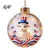 Decorative Hanging Balls Glowing Christmas Story Ornament, Light?Up Mini Holiday Scene Ball with Warm Living Room Ornaments LED Light, Clear Plastic
