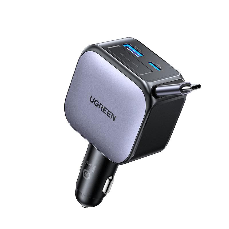 UGREEN 60W Retractable Car Charger