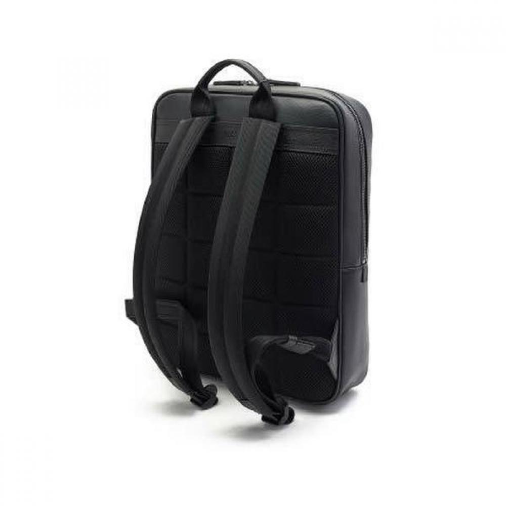 Daks Black Leather Simple Backpack Dbba2e337bk