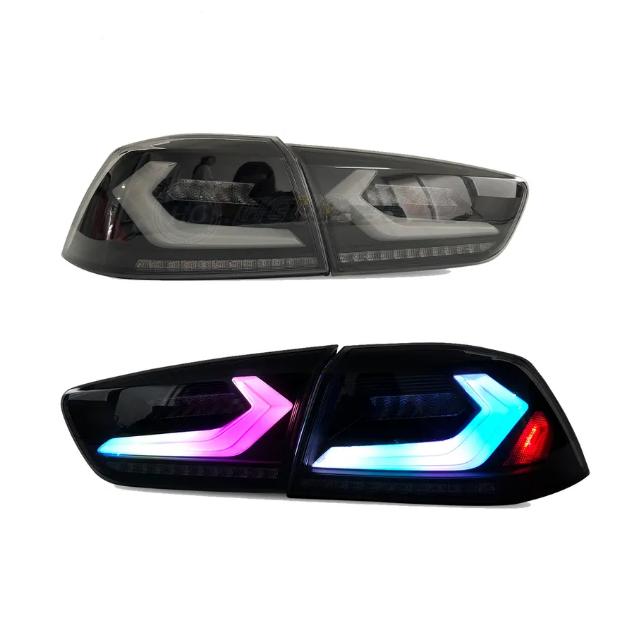 

Пара задних фонарей RGB для Mitsubishi Lancer EX Tail Light 2008 - 2020 Lancer EVO X ES LED Tail Lights Lancer EX RGB Tail Lamp