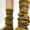Womens Lolitas Stripe Knitted Long Socks Leg Warmers Harajuku Japanese Lovely Boot Socks Winter Ankle Heap Socks Gifts