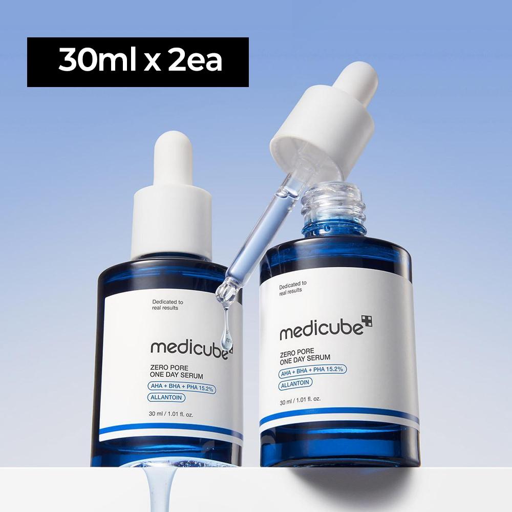 

Medicube Сыворотка Zero Pore One Day 30 мл x2 для лечения акне, черных точек, ухода за порами