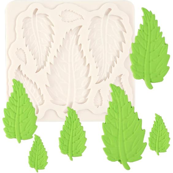 1 Pcs Turtle Leaf Silicone Mold, Hawaiian Style Cake Decoration Fondant Mold, Reble Leaf Chocolate Mold for Cupcake Topping Candy Sugar Craft Flower