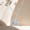 S925 Sterling Silver Rotating Snowflake Cross Clavicle Necklace for Women - High-End Luxury Accessory