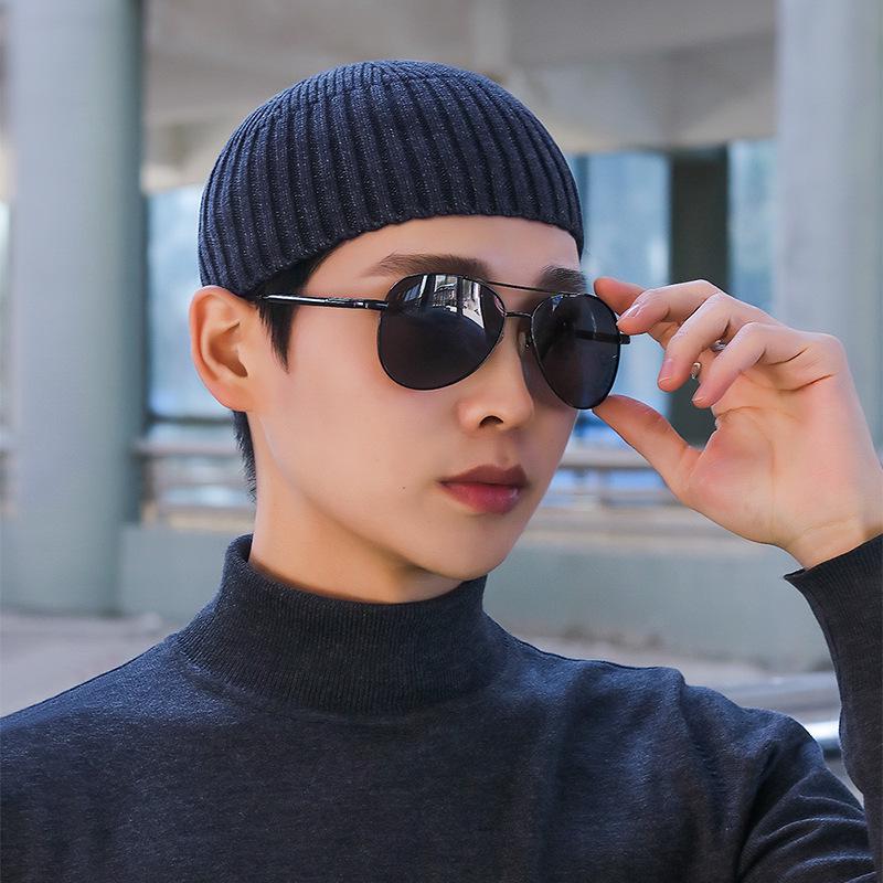 Pánská zimní pletená yuppie čepice z příze s jádrovou přízí pro venkovní lezení a lyžování