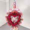 Heart-Shaped Valentine's Day Wreath - Wall & Door Decor for Wedding Celebrations