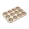 Donut Baking Pan 6-Count Carbon Steel Nonstick Donut Pan for Baking Easy Release Doughnut Molds Multifunctional Bakeware for Cakes Muffins Pies