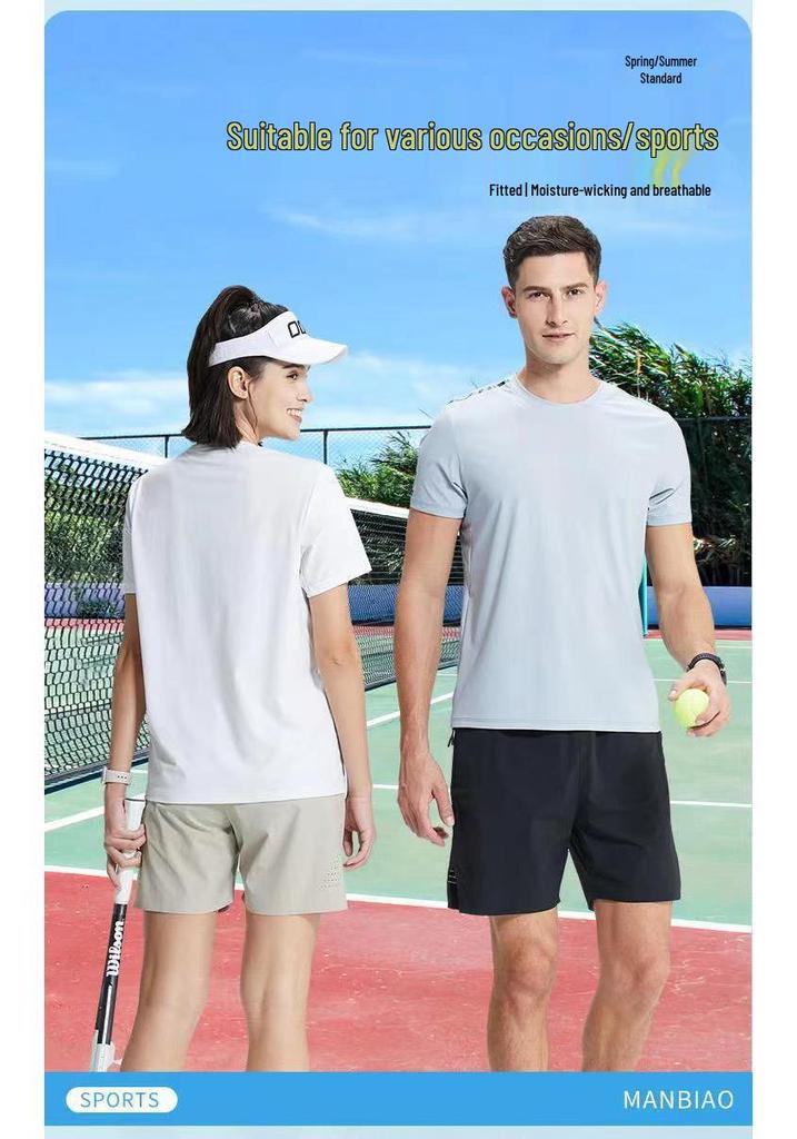 2024 Men's Quick-Dry Short Sleeve Running T-shirt: Round Neck, Outdoor Fitness Training Top