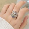 3D Katzenkopf Ring Übertriebener Katzenring Niedlicher Tierring Geschenk