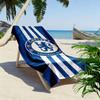 Chelsea F Print Strandtuch, Großes Weiches Schnelltrocknendes Handtuch für Strand Camping Schwimmen