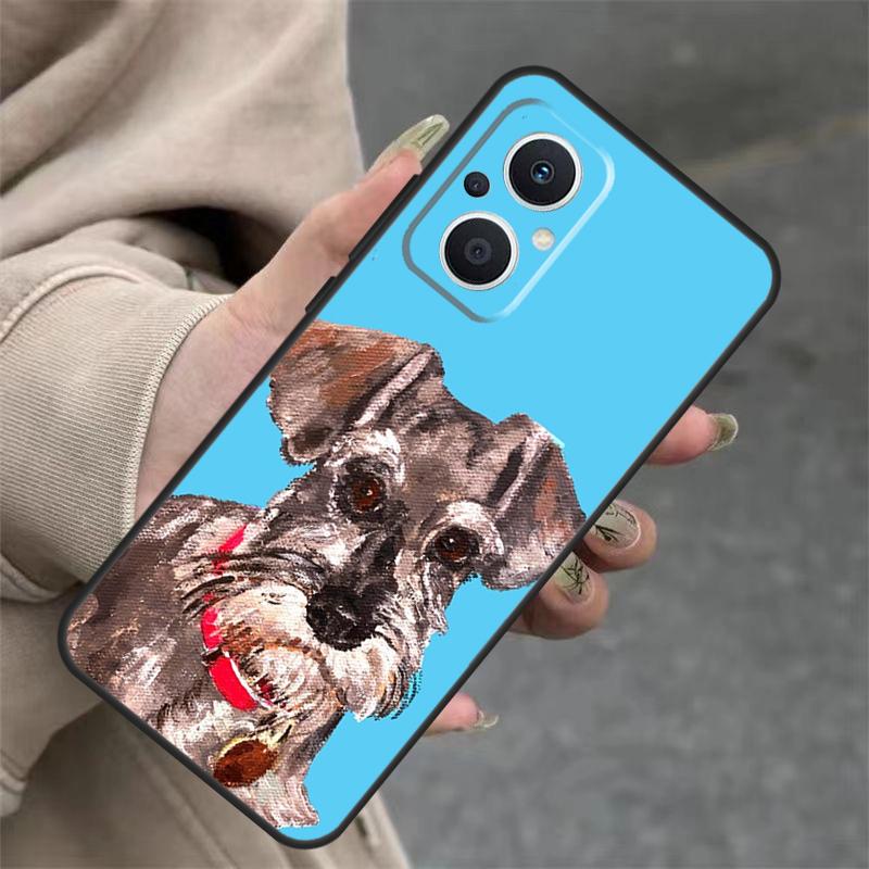 Lovely Dogs Schnauzer Case For OPPO Reno 14 10 11 12 13 Pro 11F 12F 13F 14F 7 8 Lite OPPO Find X9 X8 X5 Pro Cover