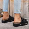 Large Platform Birkenstock Sandals Spring/Summer New Metal Buckle Beach Shoes
