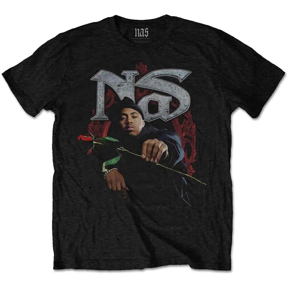 Nas NASTS01MB02 T-Shirt, Black, Medium S