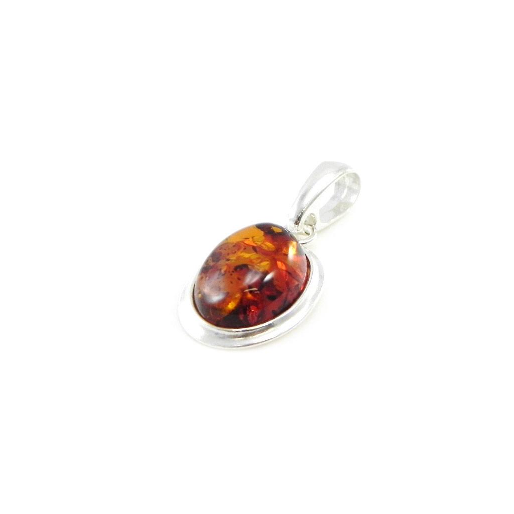 Les Trésors De Lily [I8972] - Silver Pendant 'Inspiration' Amber Silver - 18x13 Mm